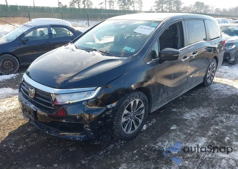 2021 Honda Odyssey Ex-L from USA, damaged, VIN 5FNRL6H77MB004699